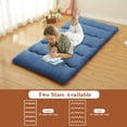 thumbnail image 5 of Japanese Futon Floor Mattress Twin/Full Size Sleeping Mat, Tatami Mat, Portable & Foldable Roll Up Camping Mattress Pad for Sofa Lounger, Navy Blue, Twin (99*203cm), 5 of 8