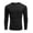 Black, variant on Men Long Sleeve Henley Shirs Casual Basic T Shirts Soild Button Tees with Pockets
