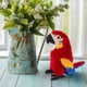 thumbnail image 2 of Peluche realista de loro, animal de peluche con forma de ave realista para decoración del hogar, muñeco de peluche divertido con forma de loro, decoración para fiestas, loros artificiales, 2 of 8