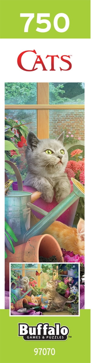 Buffalo Games Potting Shed Kittens 750-Piece 24 x 18-inch Interlocking Jigsaw Puzzle for Adults Ages 14+