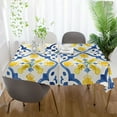 thumbnail image 6 of Ryvnso Bohomia Blue and Yellow Rectangle Table Cloth Tablecover Dinning Tablecloth 54"x54", 6 of 8