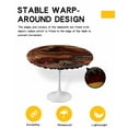 thumbnail image 2 of nqOlkjepod Brown Marble Round Tablecloth, Fitted Table Cover with Elastic for 55"-60" Round Tables, Ombre Abstract Striped Mottled Aesthetic Table Cloth Outdoor Dinning Party Waterproof Tablecloths, 2 of 6