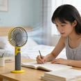 thumbnail image 5 of Lenkho Handheld & Desktop Fan, Rechargeable Portable Fan with Stand Base, Personal Small Fan with 6 Speed Control, Ideal for Indoor & Outdoor Use, Summer Personal Cooling Gadget, 5 of 6