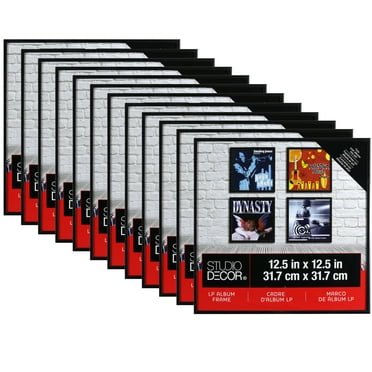 Black LP Album Frame by Studio Décor - Vinyl Picture Display Frame Includes Hanging Hardware - Bulk 12 Pack