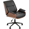 thumbnail image 1 of Silla Oficina Grupo Microtec Thair Ejecutiva Madera Minimalista Moderna Ajustable Elegante Hogar Escritorio Ergonomica Piel PU Cromada Walnut, 1 of 5
