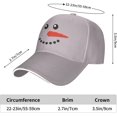 thumbnail image 4 of Snowman Face Hat Adjustable Funny Sandwich Baseball Cap Curved Visor Men Women, 4 of 6