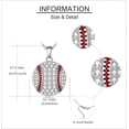 thumbnail image 4 of Baseball Basketball Volleyball Gifts for Women Sterling Silver Baseball Basketball Volleyball Pendant Necklace Jewelry for Sport Fans Lovers Gifts, 4 of 10