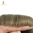 thumbnail image 5 of Lyricalhair Toupee for Men Full Lace Hairpieces Human Hair Replacement System 8"X10" Transparent Lace Mens Toupee Human Hair Units for Man Bleached Knots Male Hair Prosthesis, 5 of 7