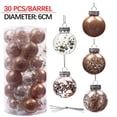 thumbnail image 4 of Tarmeek 30Pcs Christmas Tree Balls Ornament Set,6cm/2.36” Christmas Tree Baubles Shatterproof Plastic Xmas Tree Decorations Christmas Balls Ornament Hanging Pendants Party Festival Decor, 4 of 7