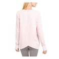 thumbnail image 2 of Ideology Women's Ribbed Trim Pull Over Sweatshirt -Pink Size L, 2 of 3