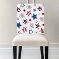 thumbnail image 3 of Independence Day Stars Chair Covers Set of 4 Red Blue American Flag Stripe Star Patriotic Chair Back Covers Stretch Removable Washable Slipcovers Protector for Dining Room Kitchen Party Decor, 3 of 5