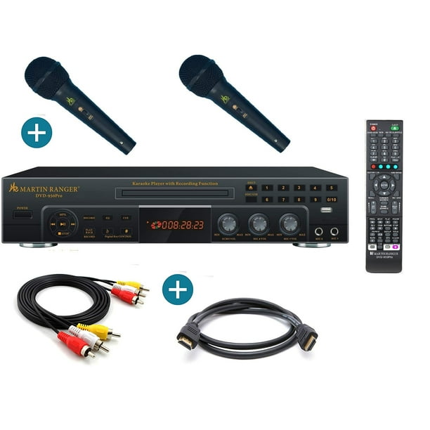 HDMI Digital Karaoke Player with Mic Mixer and USB Recorder With two