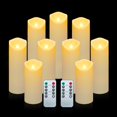 thumbnail image 2 of Aignis Velas parpadeantes sin llama con temporizador remoto de 10 teclas, juego de 9 velas LED con pilas resistentes al calor para el hogar/Halloween/Navidad Decoración exquisita, 2 of 4