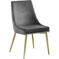 thumbnail image 6 of Baroque Bonanza Modern, Contemporary Velvet Upholstered Dining Chair with Sturdy Metal Legs, Set of 2, 19.5" W x 21.5" D x 33.5" H, 6 of 6