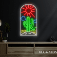 thumbnail image 4 of Glowneon Cactus Sun Neon Sign, Desert Cactus Led Sign, Cactus Decor, 4 of 5