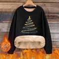 thumbnail image 4 of successthop Womens Christmas Sweatshirts Tree Fleece Plus Size Crewneck Long Sleeve Tops Pullover Sweater Casual Clothes, 4 of 9
