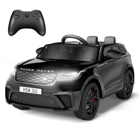 Licensed Land Rover 12V Kids Ride-On Electric Car – Remote Control, MP3, Rocking Mode, Pull Rod, Battery Powered Vehicle for Ages 4-8 – Toy Gift for Boys & Girls, Black