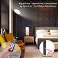 thumbnail image 5 of Floor Lamp, 30W/2400LM Sky LED Modern Torchiere 3 Color Temperatures Super Bright-Tall Standing Pole Light with Remote And Touch Control for Living Room, Bed Room, Office (Black), 5 of 9