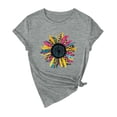 thumbnail image 3 of NAMTYQX Womens Oversized Tee Shirts Short Sleeve Cool Light Casual Plus Size Muster O-Neck Pattern Baggy Womens T Shirts Gray Size 2XL, 3 of 5