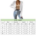 thumbnail image 5 of Women's Open-Front Cropped Knit Cardigan, Long Sleeve Lightweight Sweater, 5 of 5