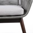 thumbnail image 5 of Tutti Frutti Indoor Outdoor Dining Chair in Dark Eucalyptus Wood with Gray Rope and Gray Cushion, 5 of 5