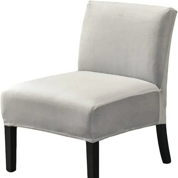AIGIA Armless Stretch Chair Slipcover Armless Accent Chair Covers Velvet Armless Chair Covers for Living Room Bedroom