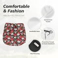 thumbnail image 6 of Lsque Skull and Roses Printed Women's Running Shorts with Liner Pockets,Elastic Quick Dry Workout Athletic Gym Yoga Shorts,Womens High Waist Shorts-, 6 of 9