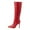 Red, variant on UngA Burgundy Boots Women's Knee High Long Boots, Stiletto Tall Pointed Toe Heeled Boot Leather Suede Comfortable Sexy Black,8
