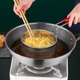 thumbnail image 3 of Stainless Steel Deep Fryer Basket with Handle, 304 Stainless Steel Fine Hole Frying Basket for French Chips Onion Rings Chicken Pasta, Easy to Clean, Perfect for Parties, 3 of 7