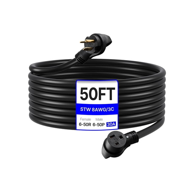 Cable de extensión para generador VEVOR, 30 amperios, 250 V, 7500 W, 15 m