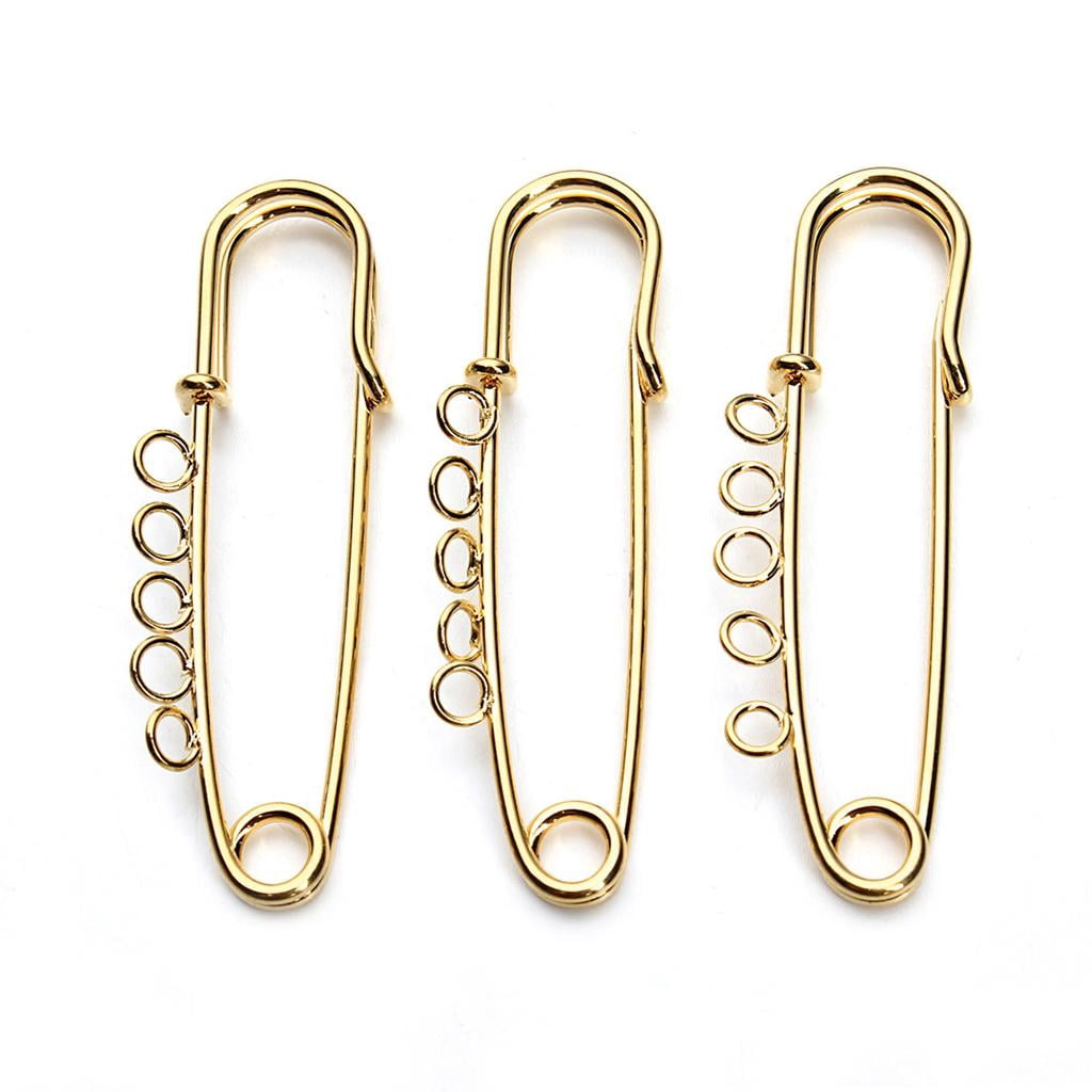S SERENABLE 3x 10 Pins Brooch Safety Accessories Pin with Rings Can Arrange in Groups Pendants DIY Brooch Jewelry