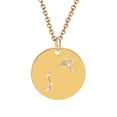 thumbnail image 4 of Collier en Acier Titane Serti de Diamants Mode 12 Constellations Bijoux, 4 of 9
