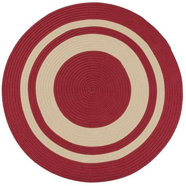 Colonial Mills Tapis CN60R072X072 Coronado Rond Tressé Rouge - 6 Pieds