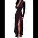 thumbnail image 2 of Vestido de Larga para Mujer, Cuello en V, Cintura Cruzada, Vestidos Formales Largos de Cóctel, Atuendos para Salidas Nocturnas Marrón S, 2 of 8