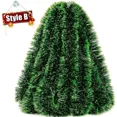 thumbnail image 3 of Christmas Green Cane Ribbons Garland DIY Xmas Tree Ornaments Green Cane Ribbons Wreath Hanging Pendent Party Home Decoration, 3 of 5