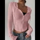 thumbnail image 4 of Chaqueta Corta Ligera con Capucha, Cremallera y Cordón de Larga para Mujer Rosa M, 4 of 9