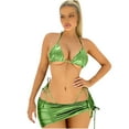 thumbnail image 2 of Sakmal Bikini Sets for Women Plus Size Extra Lift 3 Piece Swimwear Green Solid Holiday Womens Swimsuits M, 2 of 9