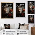 thumbnail image 4 of Designart "Vibrant Portrait of a Rhinoceros" Animals Floater Framed Canvas Print, 4 of 7