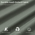 thumbnail image 4 of Pakunoda 12' X 20' Carport Canopy Replacement Cover, Portable Car Garage Shelter Party Top Tent with 34PC Ball Bungees, Light Grey (Only Cover, Frame Not Included), 4 of 8
