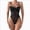 Black, variant on Women's Sexy Lingerie Floral Lace Corset Sheer Teddy One Piece Backless Exotic Sleepwear Bodysuit (White,L)