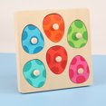 thumbnail image 2 of Juguete Montessori Puzzle Rompecabezas de madera Shuxiu Wang Dinosaurios coloridos regalo niños Niñas Cumpleaños Navidad, 2 of 5