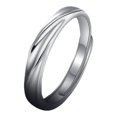 thumbnail image 1 of AM * Anillo Ajustable De Plata Para Hombre Diseño Minimalista Versátil Para Cualquier Ocasión Único Para Él, 1 of 4