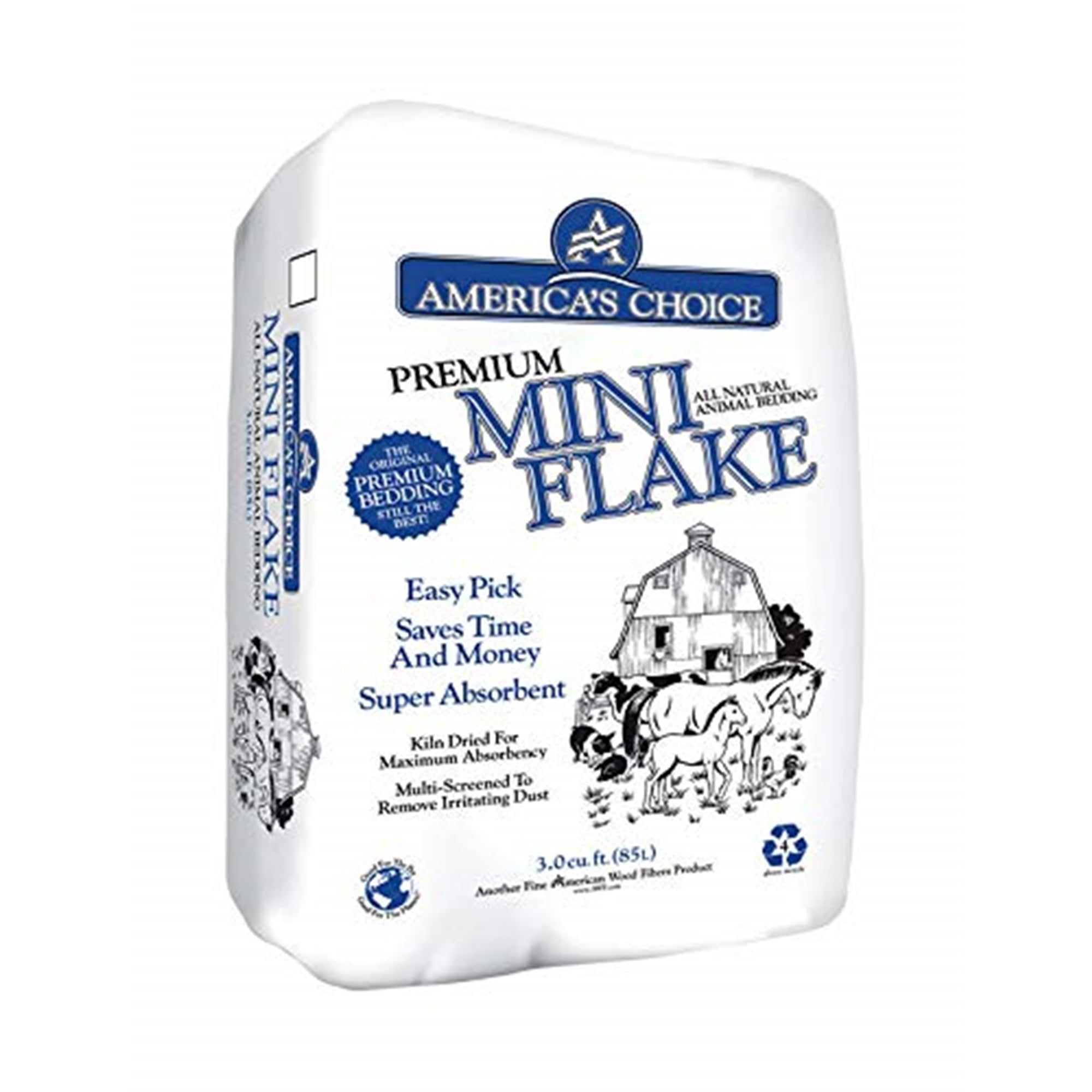 American Wood FIBERS Mini Flake Pine Shavings, 3 cu. ft.