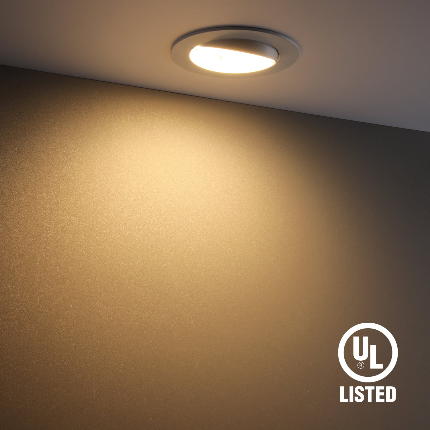 24 Pack 4" 10W Remodel Gimbal LED Recessed Downlight Dimmable, 3000K Warm White, Adjustable Retrofit Ceiling Light