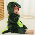 thumbnail image 6 of ATAIKU Baby Animal Dinosaur Onesie Flannel Hooded Romper for Infant Winter Playsuit Jumpsuit for Boys and Girls Toddler Overall Outfit, 6 of 8