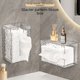 thumbnail image 4 of Caja de pañuelos de escritorio para el hogar con patrón de glaciar, caja de pañuelos multifuncional para montar en la pared para baño, de aspecto alto y simple, 4 of 6