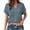 Blue 1, variant on WMQPNNS Women's Blouse Roll up Short Sleeve V Neck Buttons Tops Solid Color Casual Loose Fit Tunic Shirts Summer Clothes (Mint Green, Size 3XL)