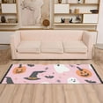 thumbnail image 2 of Yayeee Runner Rug for Bedroom 2'x6' Machine Washable Hallway Non Slip Mat, Pink Halloween Ghosts, 2 of 8