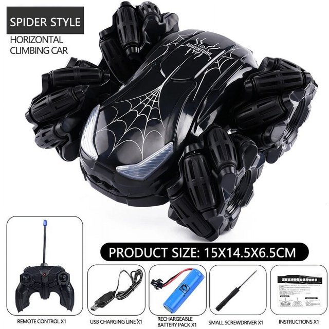 Voiture Cascade Télécommandée 2,4 g à Double Face Roulante, Dérive, Course, Voiture RC, Jouet Électrique pour Enfants, Cadeau Garçon, Voiture Télécommandée Simple, Noir