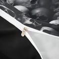 thumbnail image 3 of Homewish Halloween Candy Skull Twin Duvet Cover, Gothic Skeleton Twin Bedding, Charcoal Gray, Black Reversible 2pcs, 1 Duvet Cover and 1 Pillowcase, 3 of 5